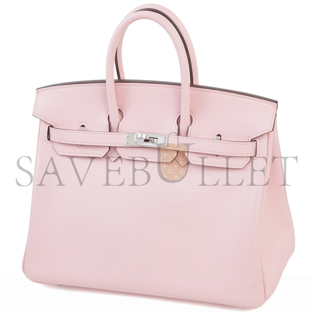 HERMÈS MASTER BIRKIN 25 SWIFT LEATHER 3Q CHERRY BLOSSOM SILVER BUCKLE H049362CK3Q (25*20*13cm)